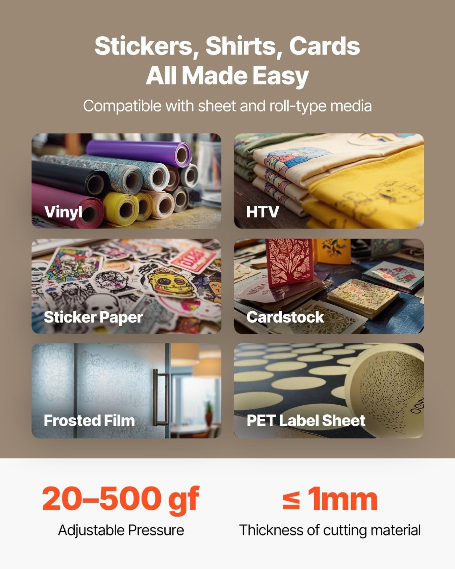 image-VEVOR Vinyl Cutter Machine, 53 inch Max Feed Width, Dual Blades, Adjustable Force and Speed, LED Display, Vinyl Plotter Cutter Printer with Signmaster Software for Compatible with Windows and macOS