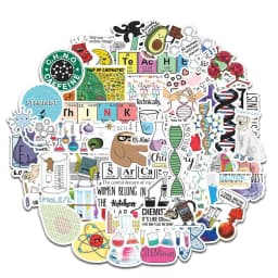 image-Hizxj Waterproof Stickers - 50Pcs Durable Decoration for Laptops & More