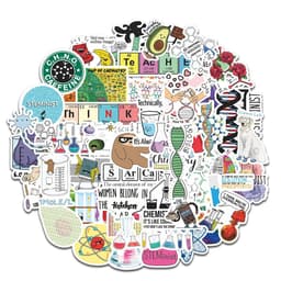 image-Hizxj Waterproof Stickers - 50Pcs Durable Decoration for Laptops & More