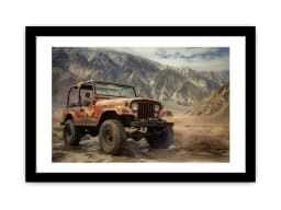 image-Vinatge Jeep Framed Print