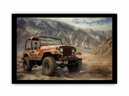 image-Vinatge Jeep Framed Print