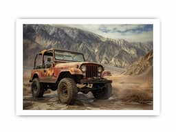 image-Vinatge Jeep Framed Print
