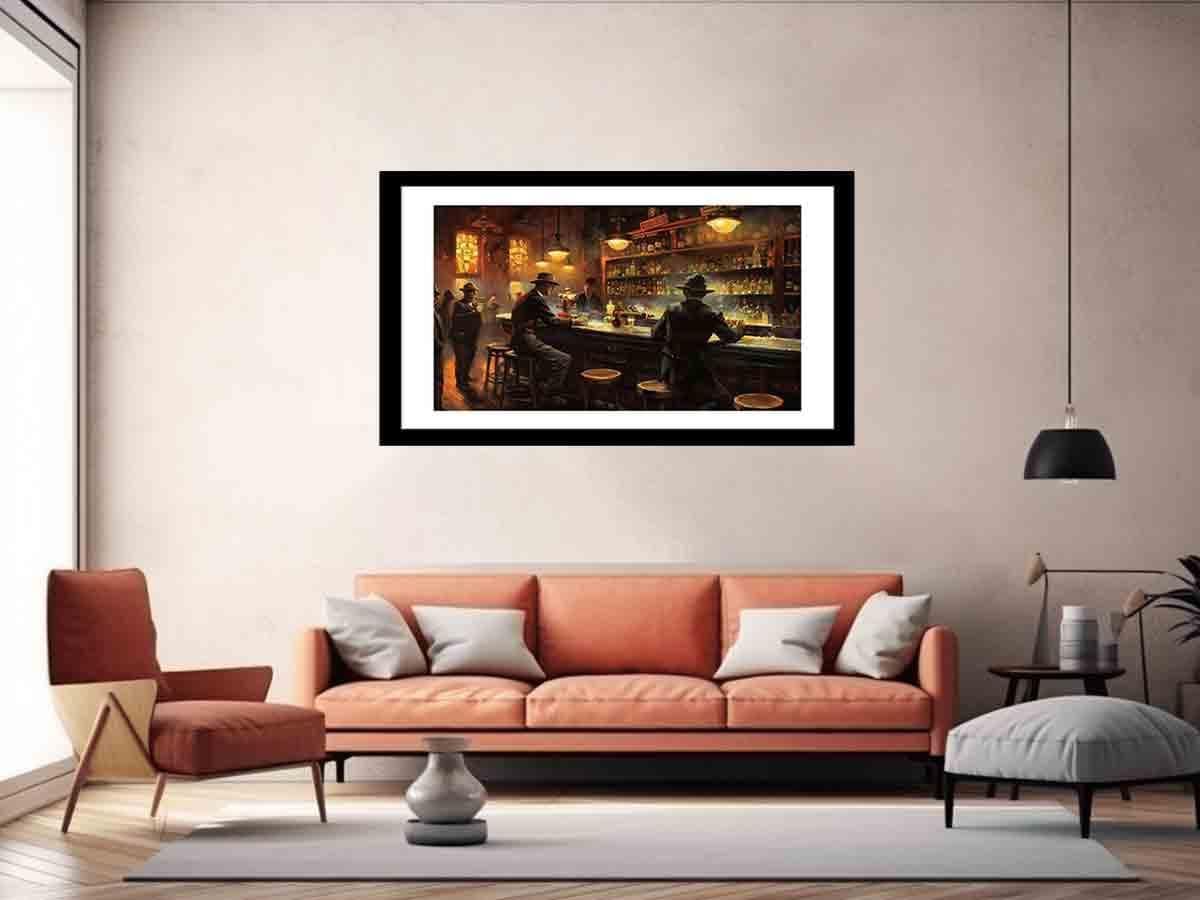 image-Vintage Bar Framed Print Framed Print
