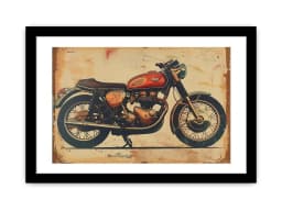 image-Vintage Motorcyle Framed Print