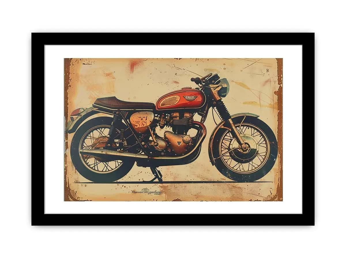 image-Vintage Motorcyle Framed Print