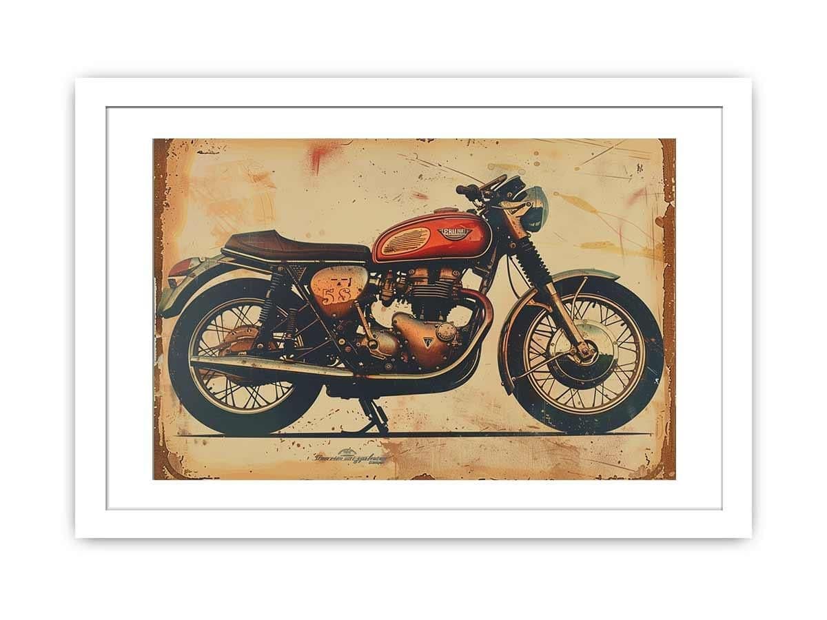 image-Vintage Motorcyle Framed Print