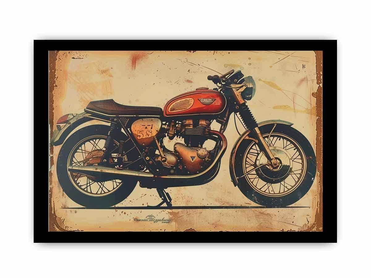 image-Vintage Motorcyle Framed Print