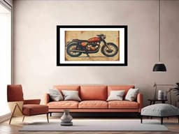 image-Vintage Motorcyle Framed Print