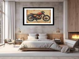 image-Vintage Motorcyle Framed Print