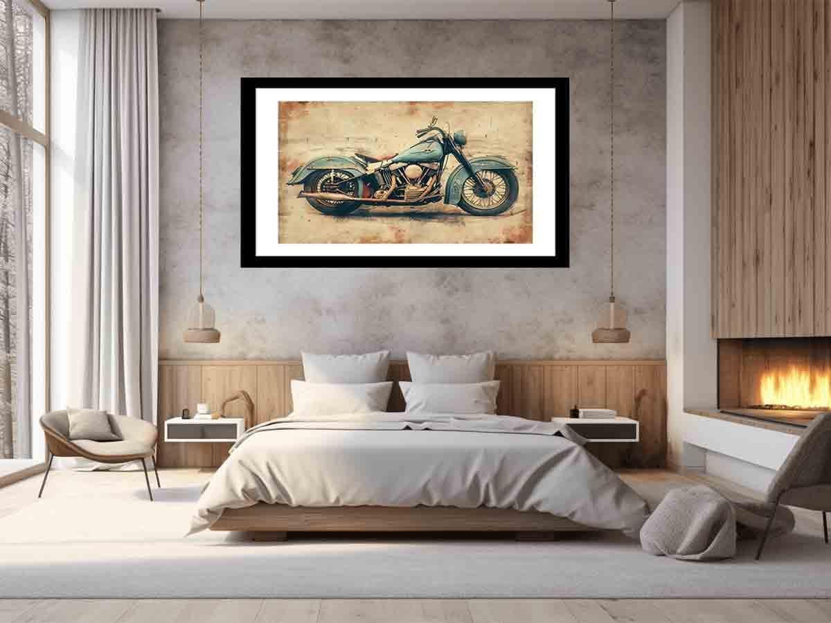 image-Vintage Motorcyle Print