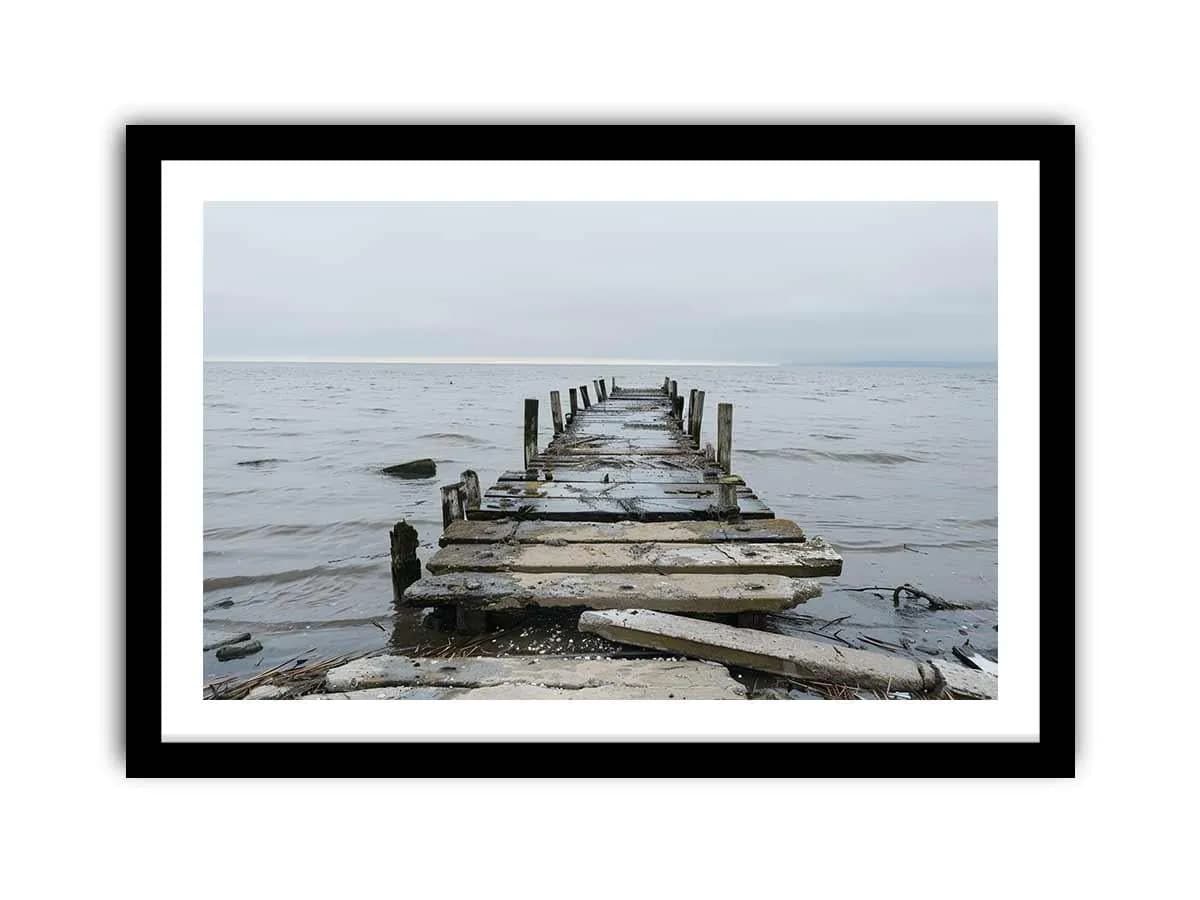 image-Broken Jetty Framed Print