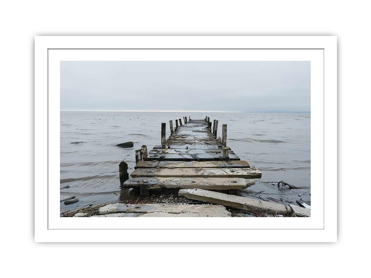 image-Broken Jetty Framed Print