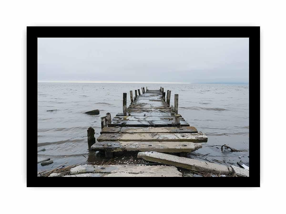 image-Broken Jetty Framed Print