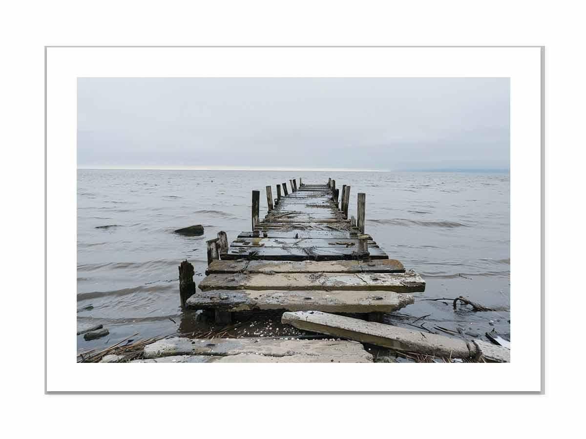 image-Broken Jetty Framed Print