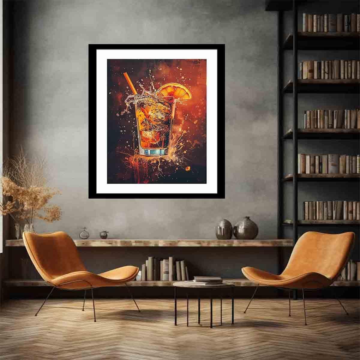 image-Whiskey Glass Framed Print