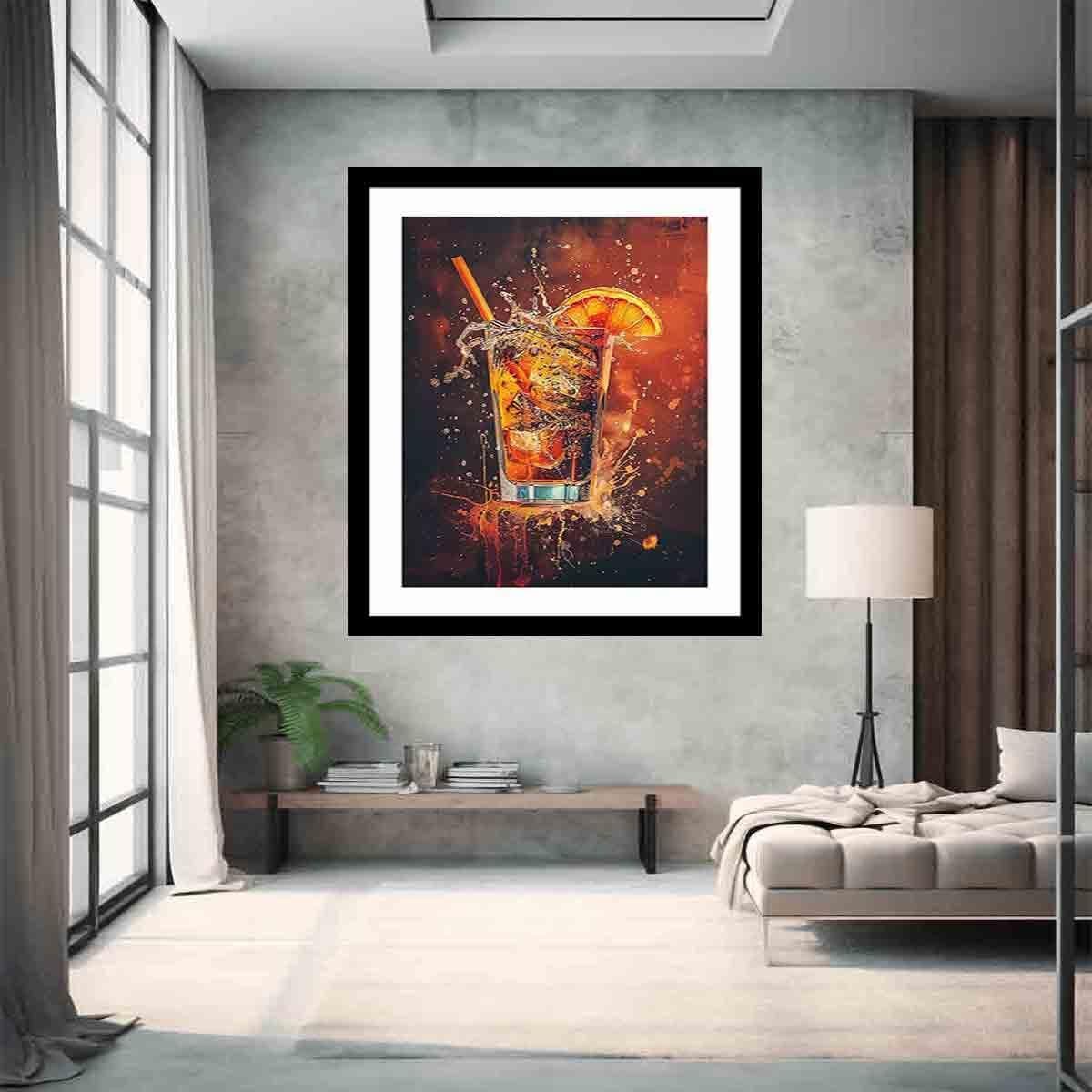 image-Whiskey Glass Framed Print