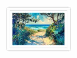 image-Beach Path Framed Framed Print