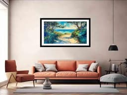 image-Beach Path Framed Framed Print