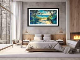 image-Beach Path Framed Framed Print