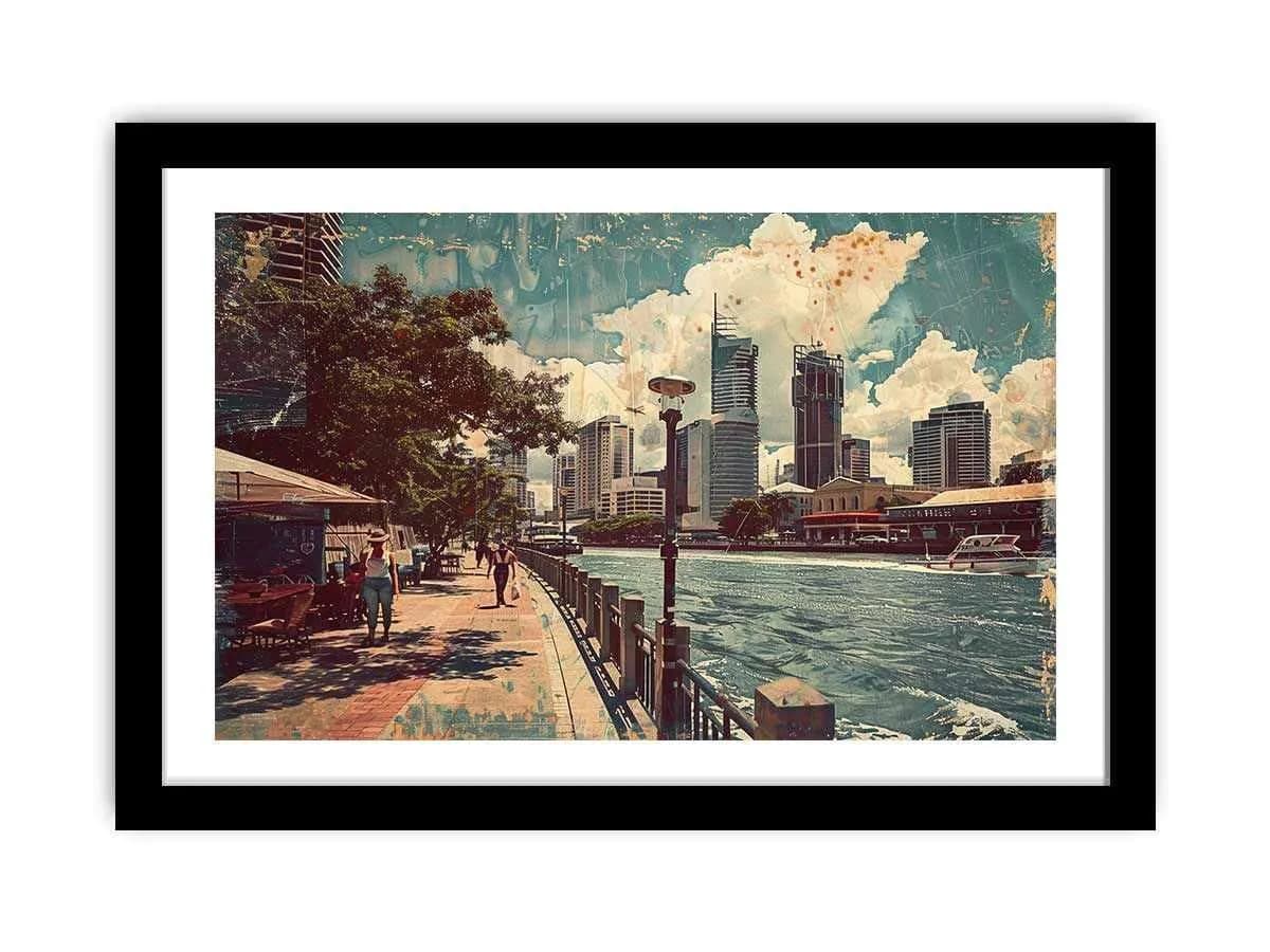 image-Brisbane City Vintage Art