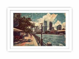 image-Brisbane City Vintage Art