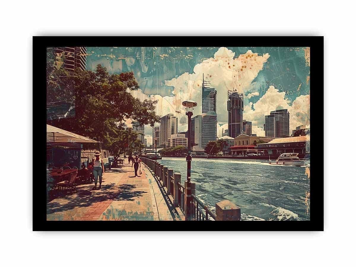 image-Brisbane City Vintage Art