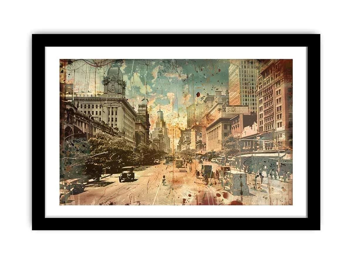 image-Brisbane City Vintage Print
