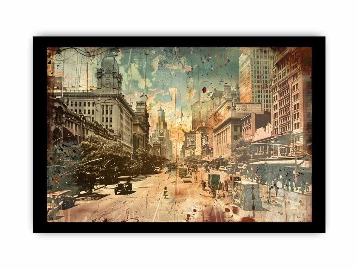 image-Brisbane City Vintage Print