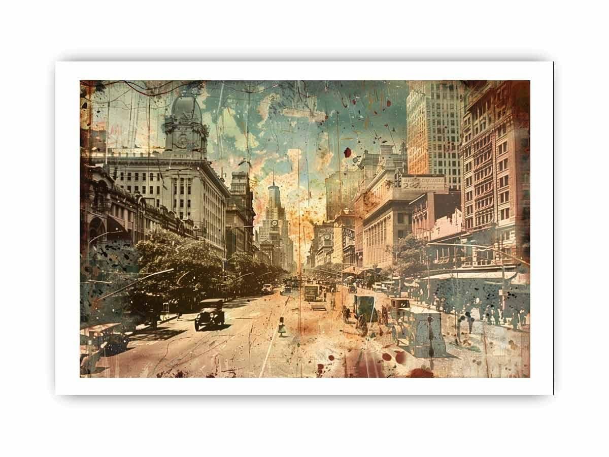 image-Brisbane City Vintage Print