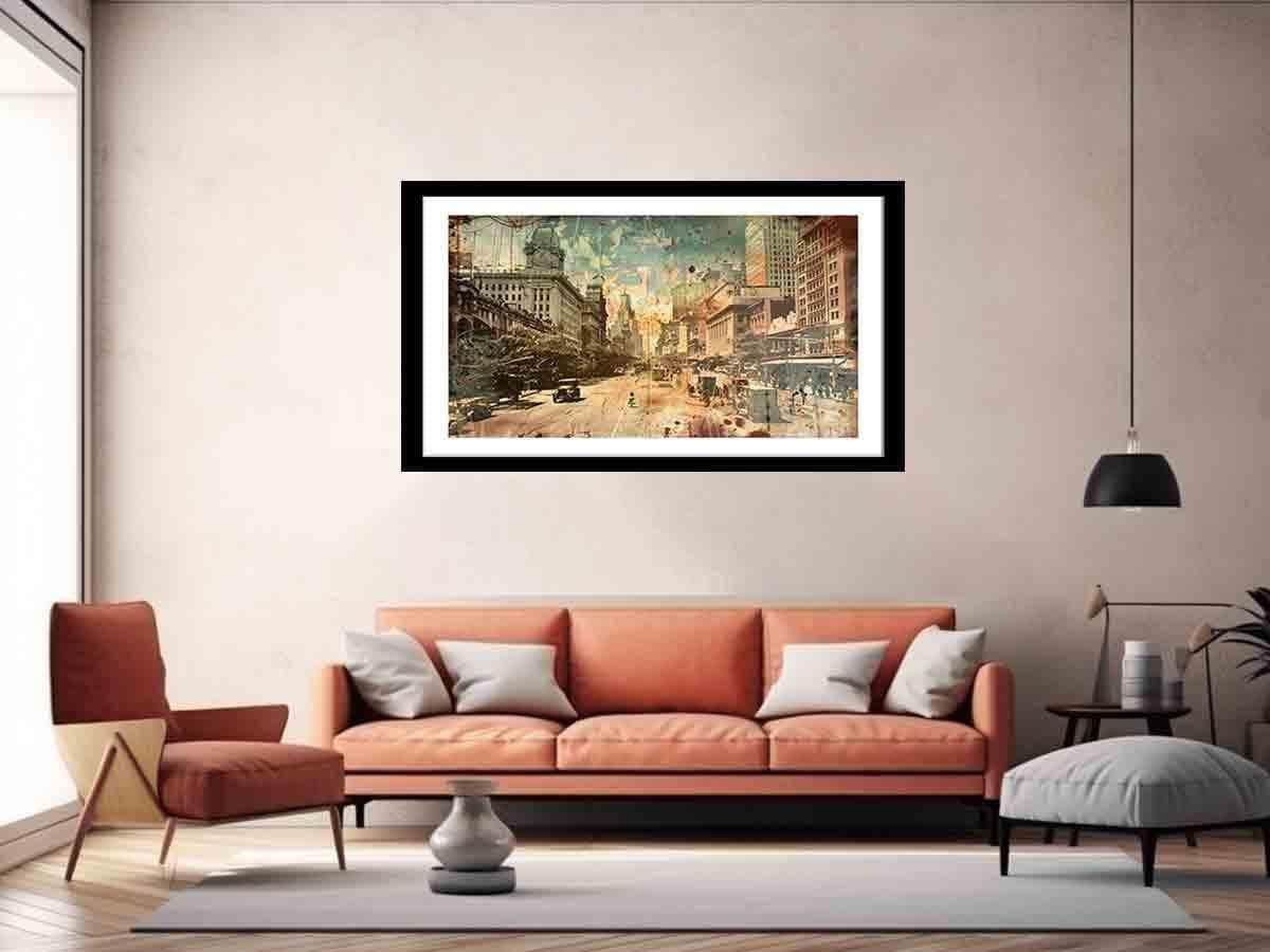 image-Brisbane City Vintage Print