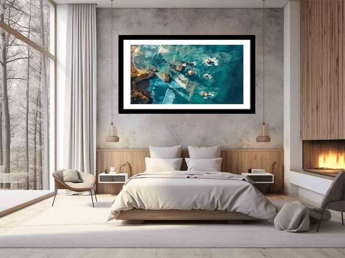 image-Great Ocean Road Drone View Framed Print