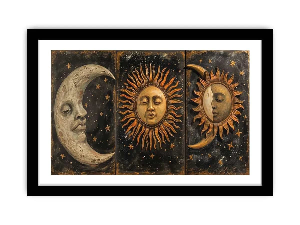 image-Sun Moon Framed Print Art