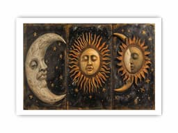 image-Sun Moon Framed Print Art