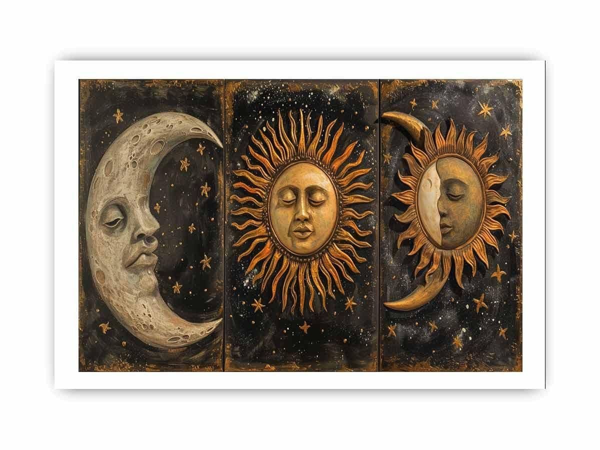 image-Sun Moon Framed Print Art