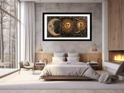image-Sun Moon Framed Print Art