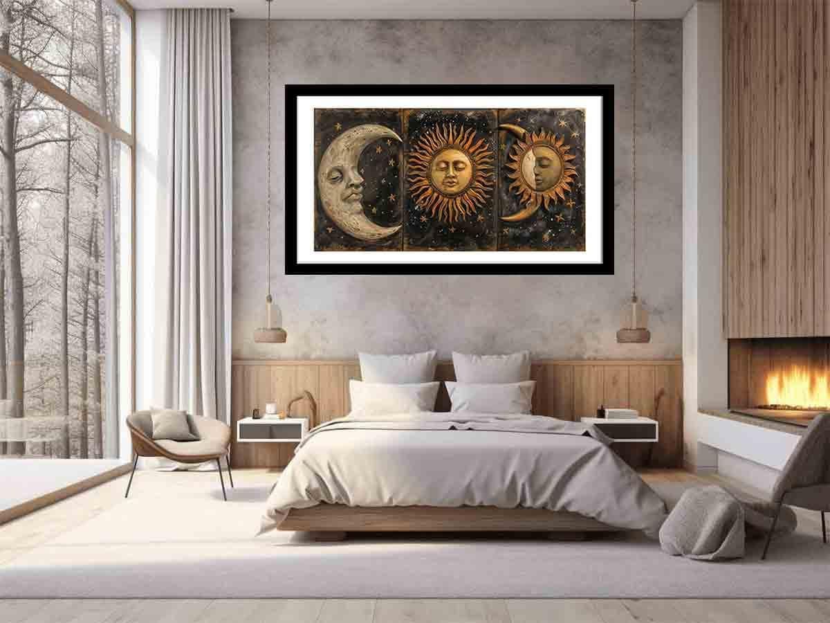image-Sun Moon Framed Print Art
