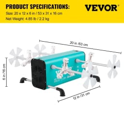 image-VEVOR 4 Cup Turner, 2 Speeds Multiple Tumbler Spinner Rotator Machine Kit with 4 Removable and Adjustable Arms, Mute Motor, Aluminum Alloy Frame, 4 Independent Switches for DIY Glitter Crafts(Green)