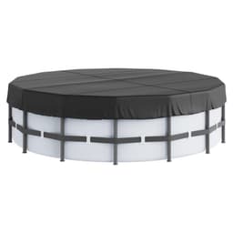 image-VEVOR 15 Ft Round Pool Cover, Solar Covers for Above Ground Pools, Safety Pool Cover with Drawstring Design, 420D Oxford Fabric Winter Pool Cover, Waterproof and Dustproof, Black