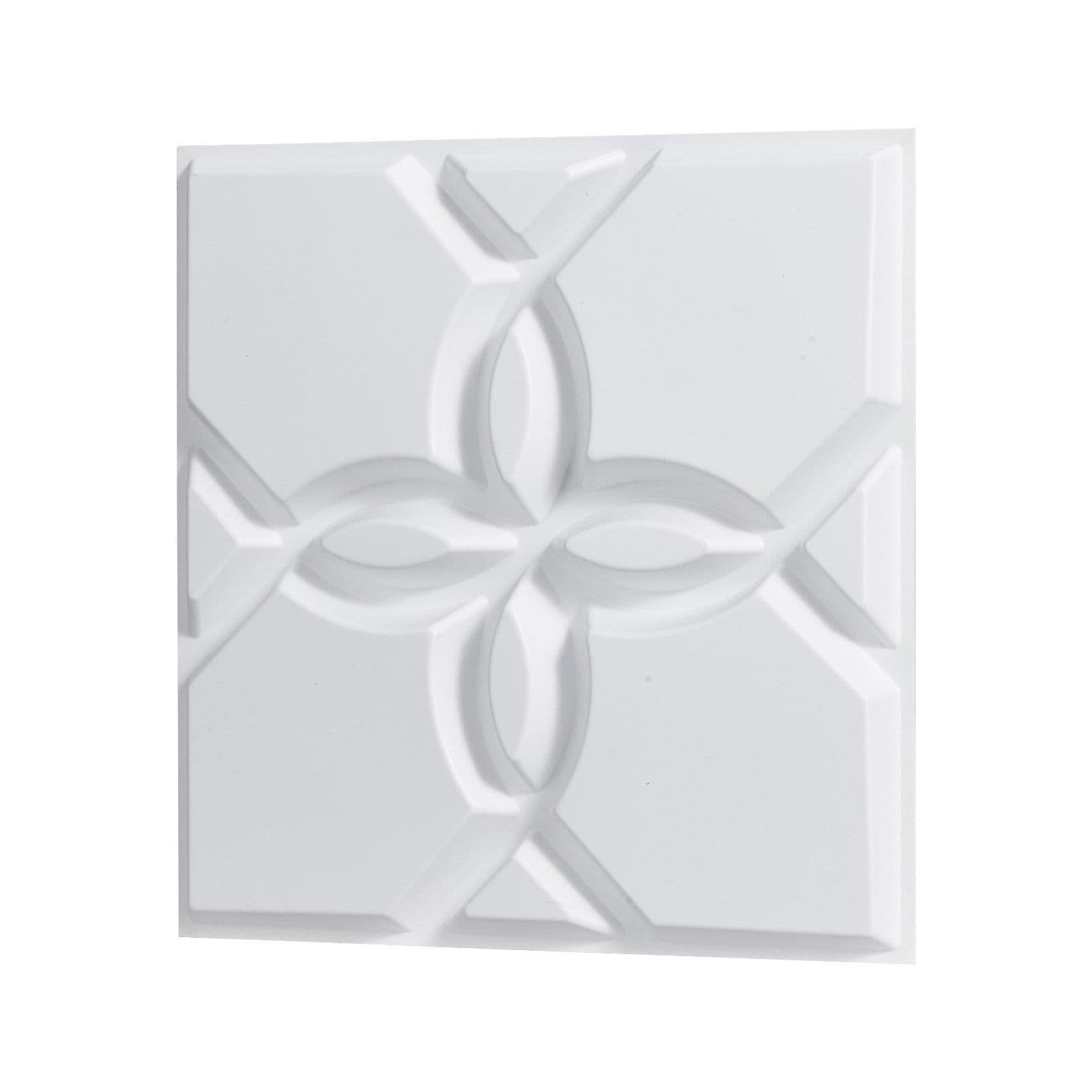image-VEVOR 3D Wall Panels, 33-Pack 11.81 x 11.81 in PVC Modern Art Minimalist Floral Tiles, 32 Sq.Ft Coverage Accent Wall Panel, Interior Home Decor for Ceiling, Bedroom, Living & Gaming Room, Matte White