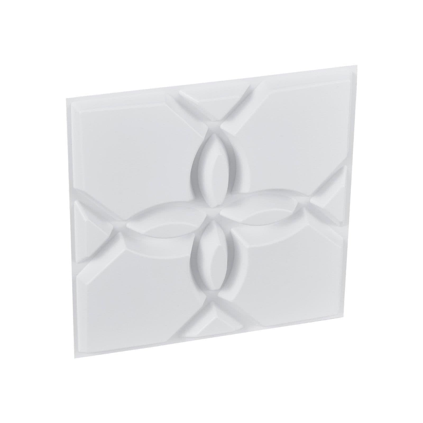 image-VEVOR 3D Wall Panels, 33-Pack 11.81 x 11.81 in PVC Modern Art Minimalist Floral Tiles, 32 Sq.Ft Coverage Accent Wall Panel, Interior Home Decor for Ceiling, Bedroom, Living & Gaming Room, Matte White