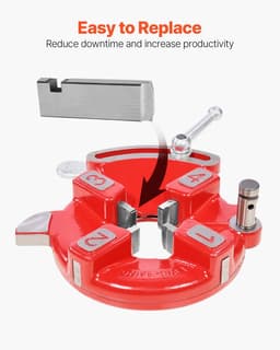 image-VEVOR Threading Machine Dies, 1/2"-3/4" NPT Pipe Dies(4 Packs), Right-Handed HSS Pipe Threading Dies, Fit VEVOR Split-Type Machines, RIDGID Universal Die Heads 504A, 711, 713, 811A, 815A, 816, 817, 842