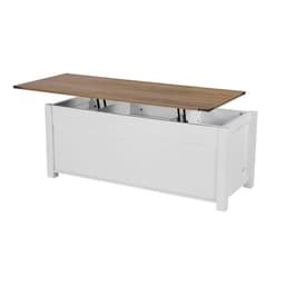 image-VEVOR 47.2 in Farmhouse Lift Top Coffee Table, Rustic Center Table with Barn Door and Hidden Storage Compartment, Modern Rectangle Lifting Tabletop for Living Room, Office, Home, Easy Assembly, White