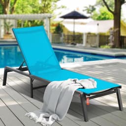 image-VEVOR Chaise Lounge Chair Outdoor Patio Lounge Chair with Adjustable 5-Position