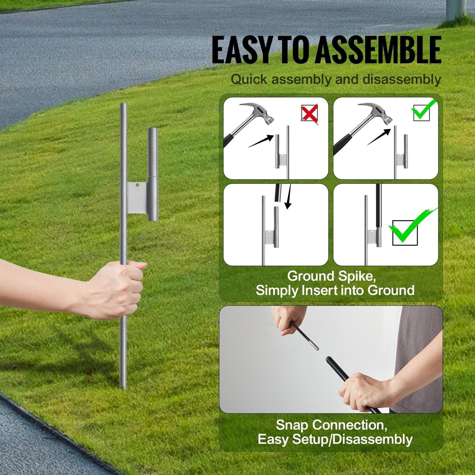 image-VEVOR Auto Repair Advertising Feather Flag with Pole Kit, Advertising Flags for Business Outside, Includes 4 Banner Flags, 4 Poles, 4 Ground Stakes, Swooper Flags for Businesses 16.3 FT