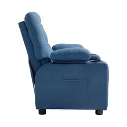 image-VEVOR Kids Reclining Chair, Toddler Recliner with Cup Holders and Pockets, 107° to 126° Adjustable Backrest, Breathable Polyester Fabric Recliner Couch with Footrest, for Boys & Girls, Children(Blue)