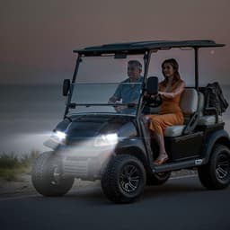 image-VEVOR Golf Cart Light Kit, 12 Volt, Street Legal LED Headlight and Tail Light Kit with Wiring Harness, Turn Signals, Hazard Light, Switch Horn, Brake Pad, Zip Ties, ABS Housing, for EZGO TXT 1996-2013