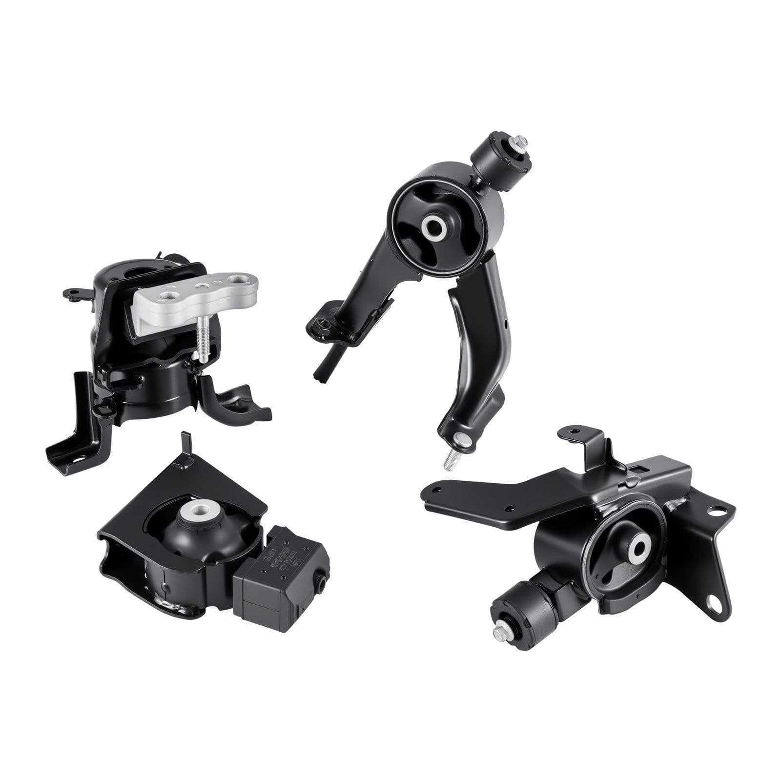 image-VEVOR Engine and Transmission Motor Mount Kit Replacement, Set of 4, Compatible with 2009–2013 Toyota Corolla 1.8L L4, Replace OE# A62015, A62039, A62027, A62023, Secure Support