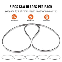 image-VEVOR Band Saw Blade for Cutting Meat Bone 82.3"x0.63"x0.02" Carbon Steel 5 PCS