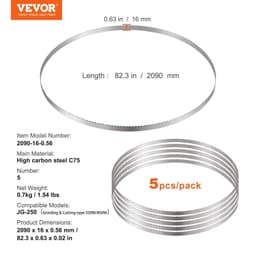 image-VEVOR Band Saw Blade for Cutting Meat Bone 82.3"x0.63"x0.02" Carbon Steel 5 PCS