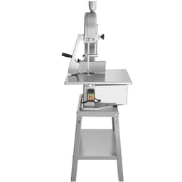 image-VEVOR Electric Meat Saw, 1800W Stainless Vertical Cutter, 19.1"x15" Workbench, 7.09" Cutting Thickness, Includes 5 Blades for Slicing Frozen Meat, Pork, Beef, and Ribs